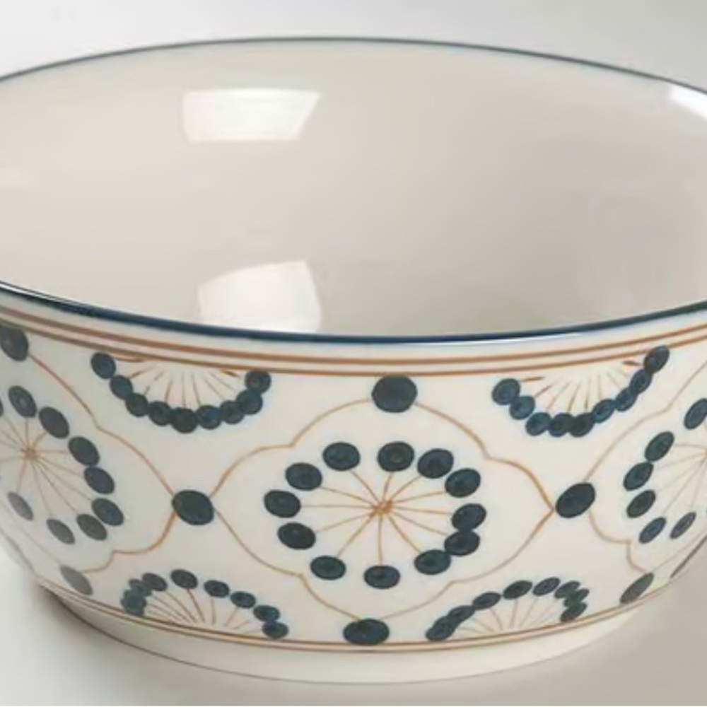Thomas O’Brien Vintage Modern Bowls, 6.25”, hand painted design